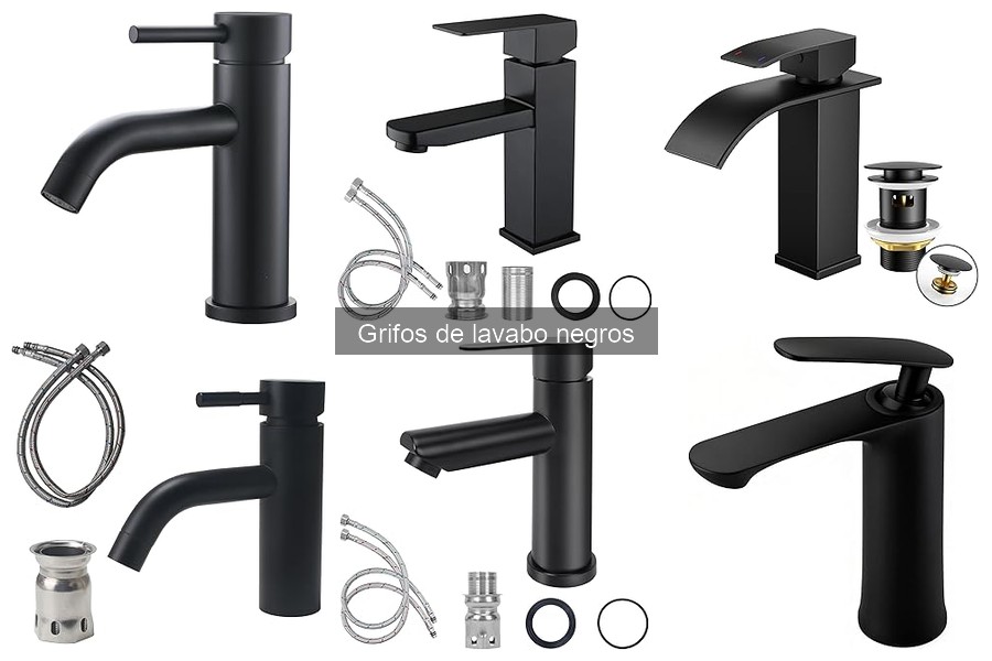 Accesorios ideales para grifos de lavabo negros