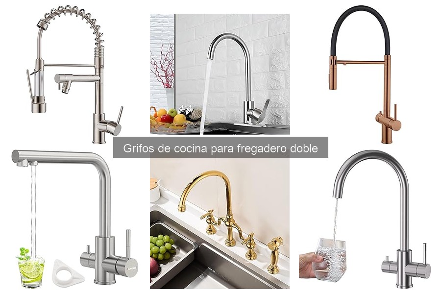 Accesorios para Grifos de Cocina en Fregaderos Dobles