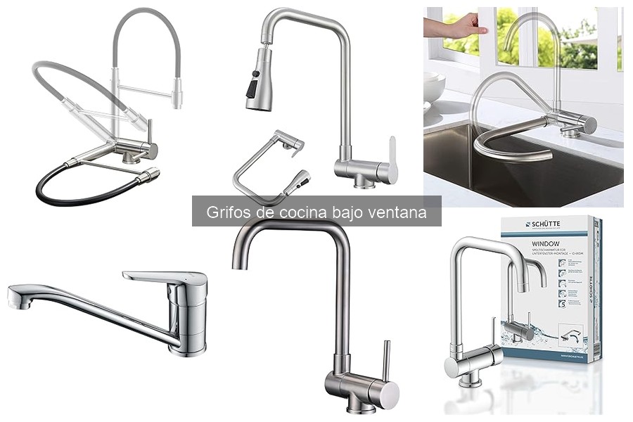 Comparativa de precios de grifos de cocina bajo ventana