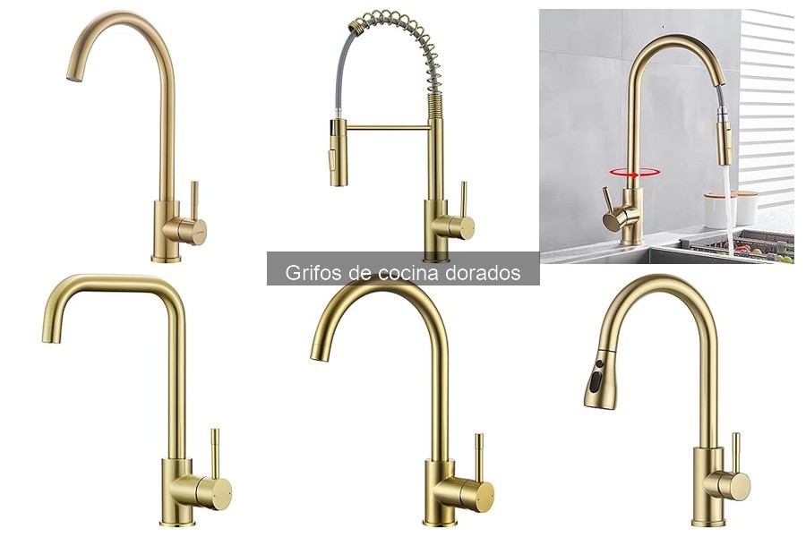 Comparativa de precios de grifos de cocina dorados