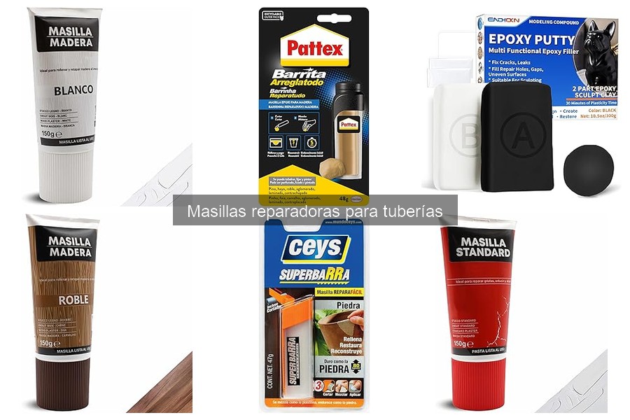 Costes de masillas reparadoras para tuberías: precios y marcas