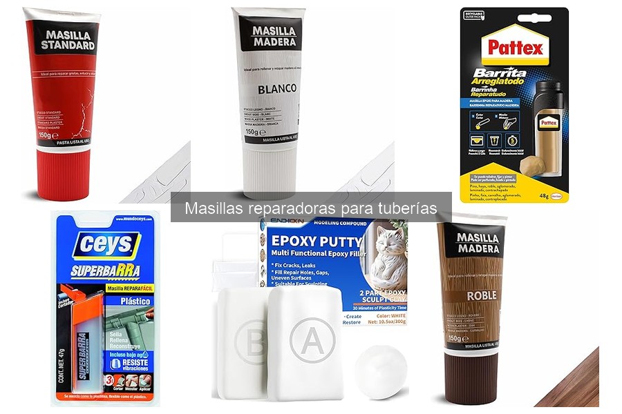 Diferentes tipos de masillas reparadoras para tuberías