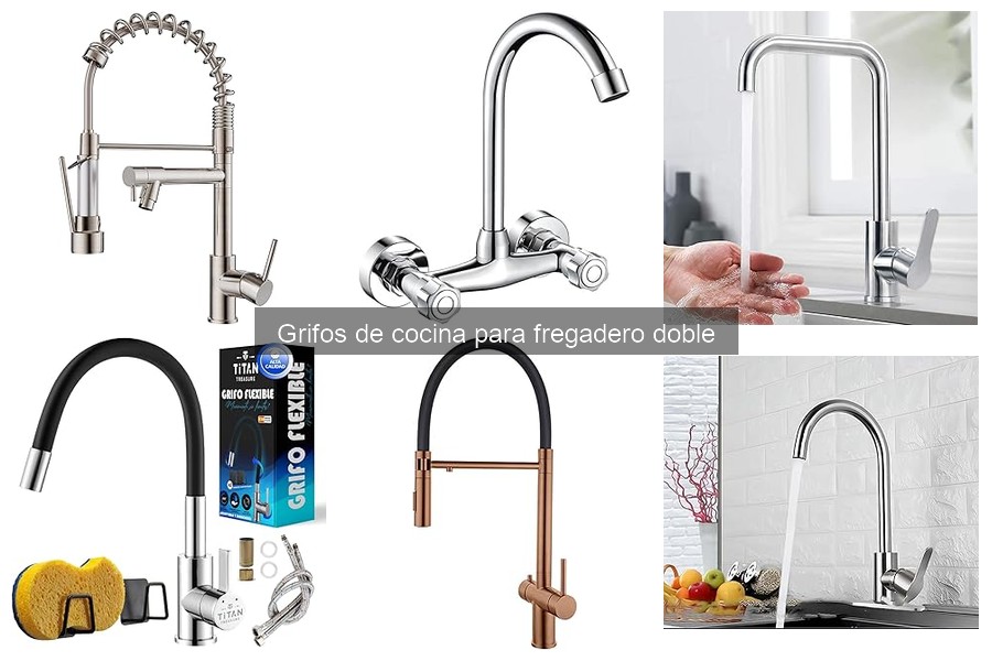Grifos de cocina económicos para fregaderos dobles