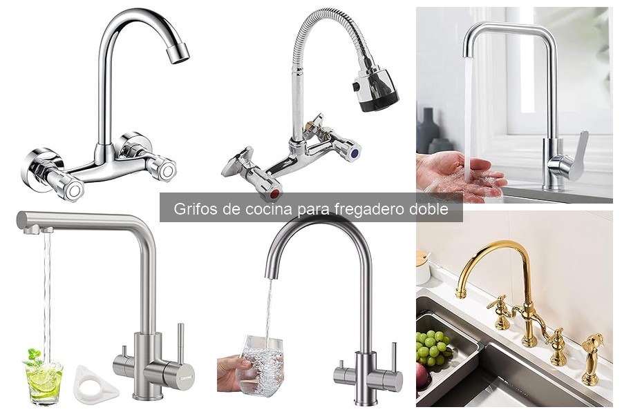 Grifos de cocina para fregadero doble: fáciles de limpiar