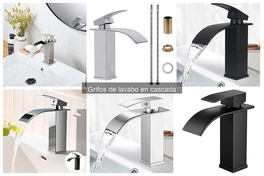 Grifos de lavabo en cascada para un baño moderno