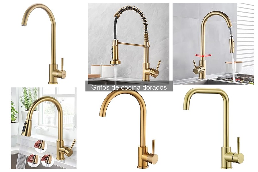 Guía de instalación de grifos de cocina dorados