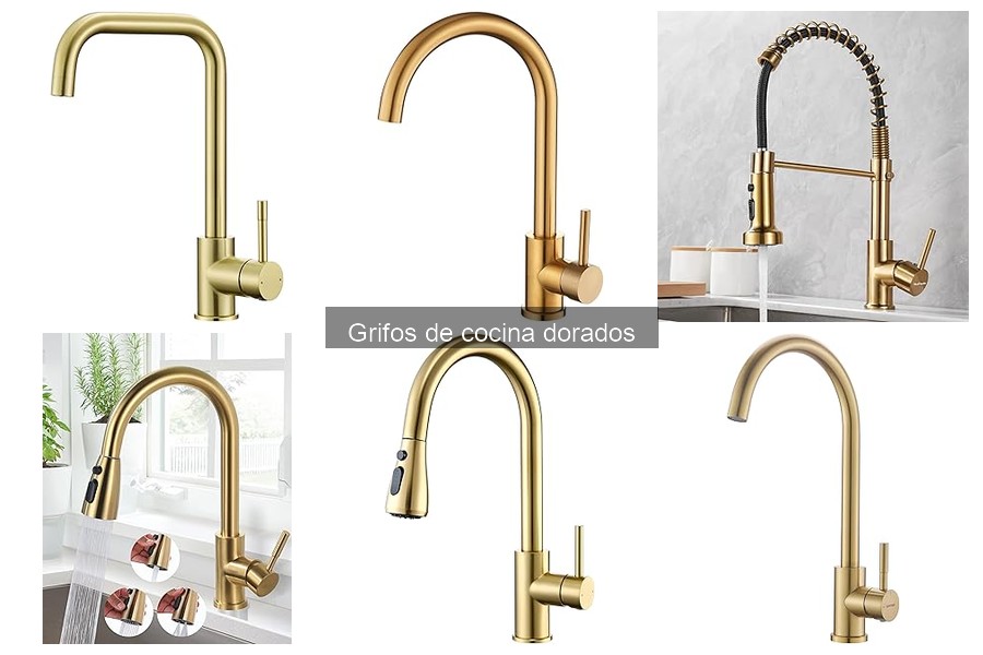 Mejores acabados dorados para grifos de cocina