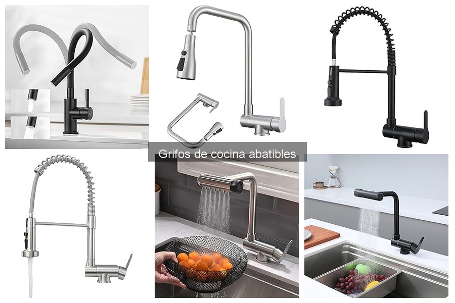 Mejores grifos de cocina abatibles para espacios pequeños