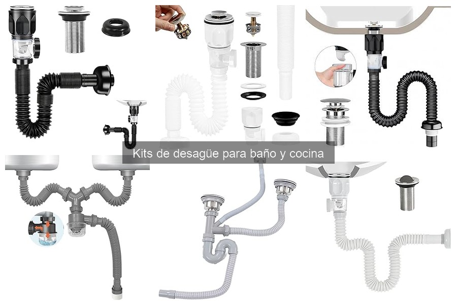 Tipos de kits de desagüe para baño y cocina | Guía Completa
