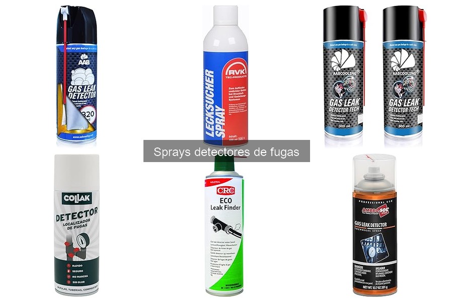 Tipos de sprays detectores de fugas y sus usos