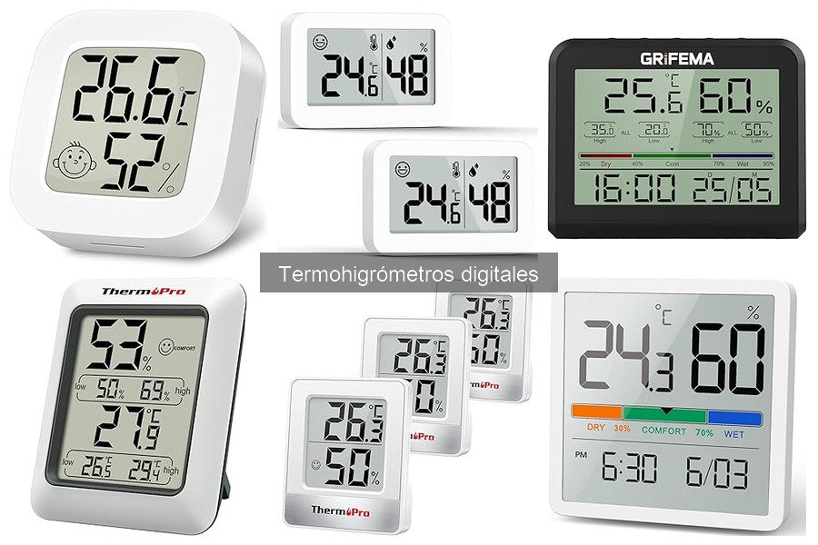Tipos de termohigrómetros digitales: guía completa